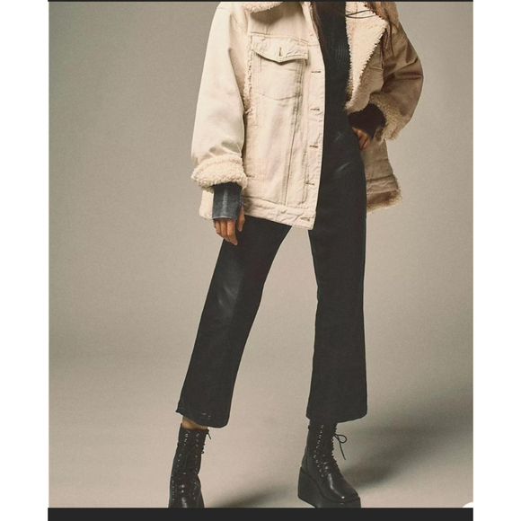 Free People Pants - NEW $128 Free People We The Free Black Faux Leather Pants Size 0